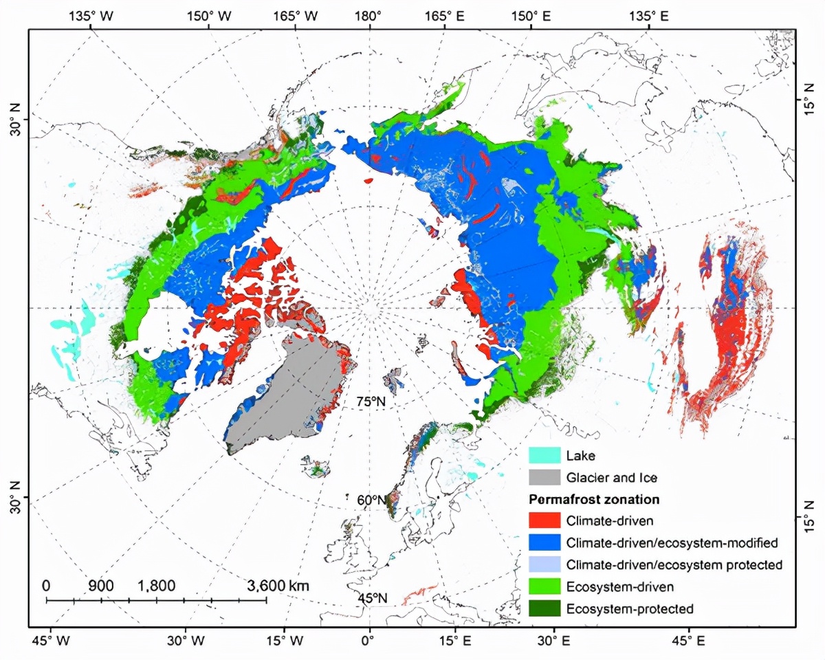 科學家繪出北半球多年凍土生物物理分區圖