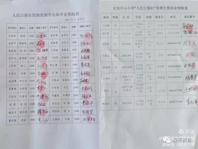 家庭负担;同学们定会更加努力,创造美好未来。32位家长到校领取助学金。