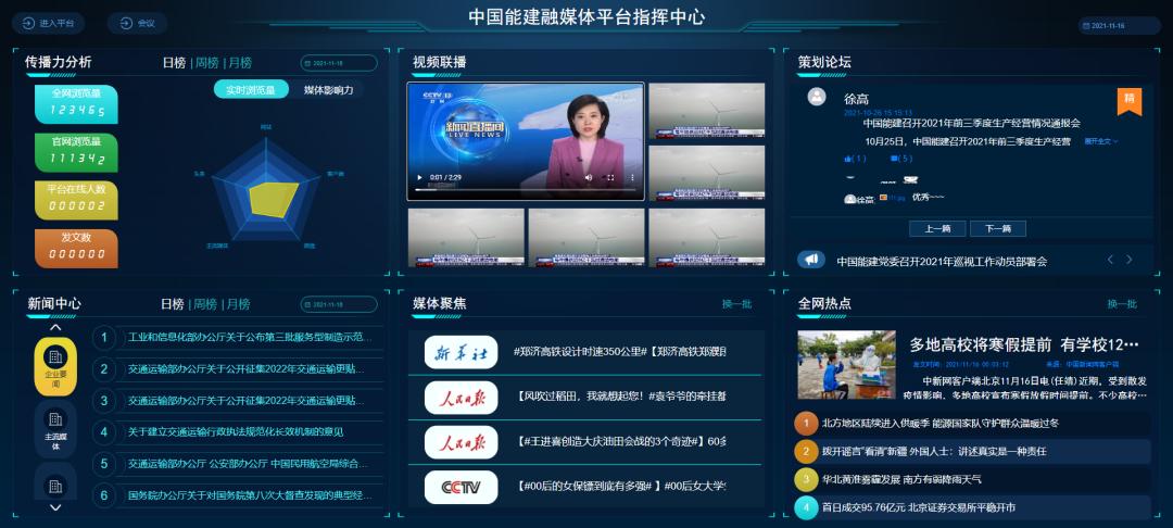 炫酷新装备中国能建融媒体平台正式上线