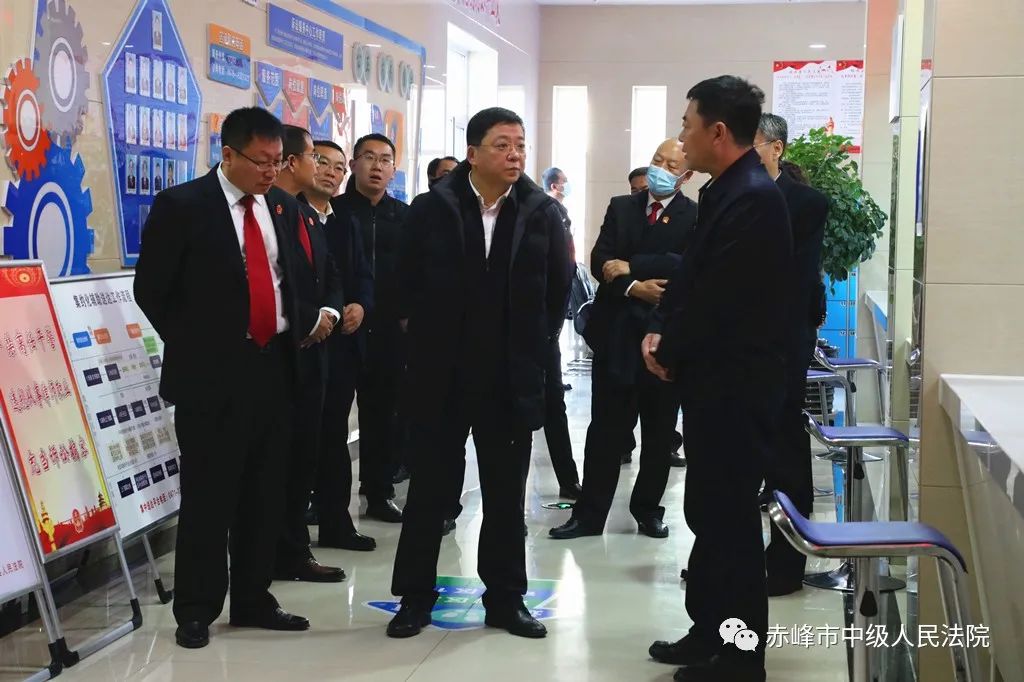 征一行5人到林西县法院调研指导工作,县委副书记,政法委书记李占勇