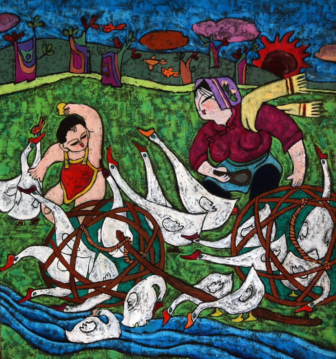 高金龙《童鹅趣》