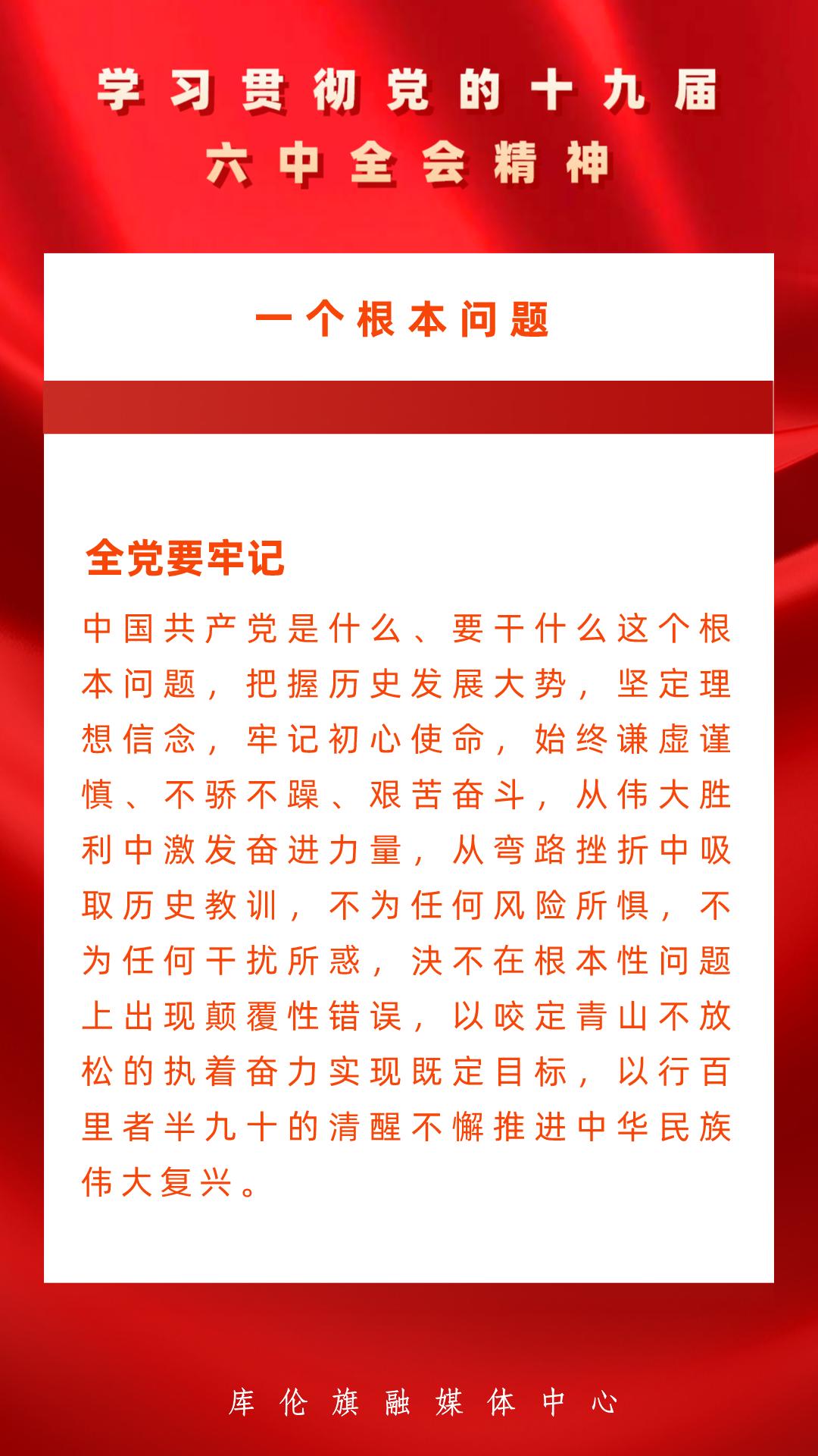 原创海报学习贯彻党的十九届六中全会精神