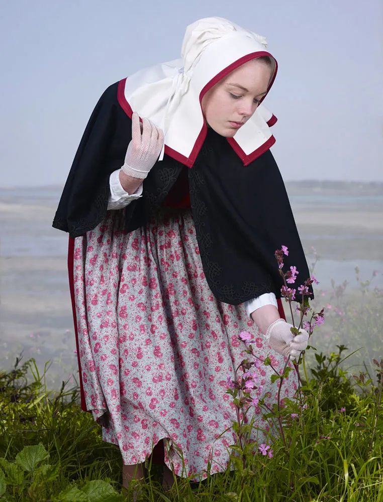 花边画像布列塔尼妇女