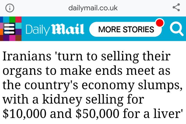 每日邮报对器官贩子收入的报道
