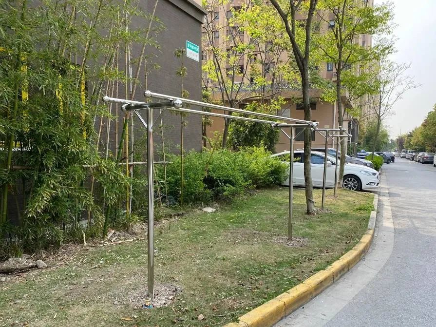 宝山罗店的共享晾衣架暖人心!