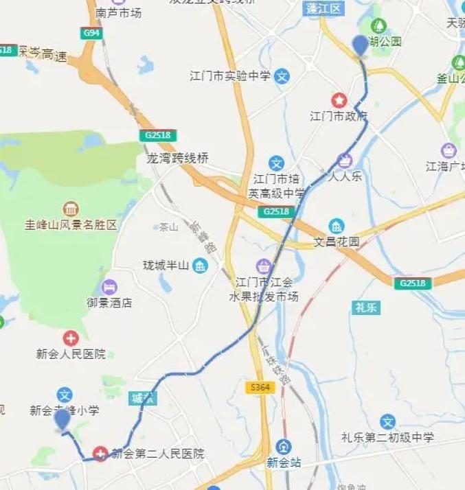江门站最新公交线路