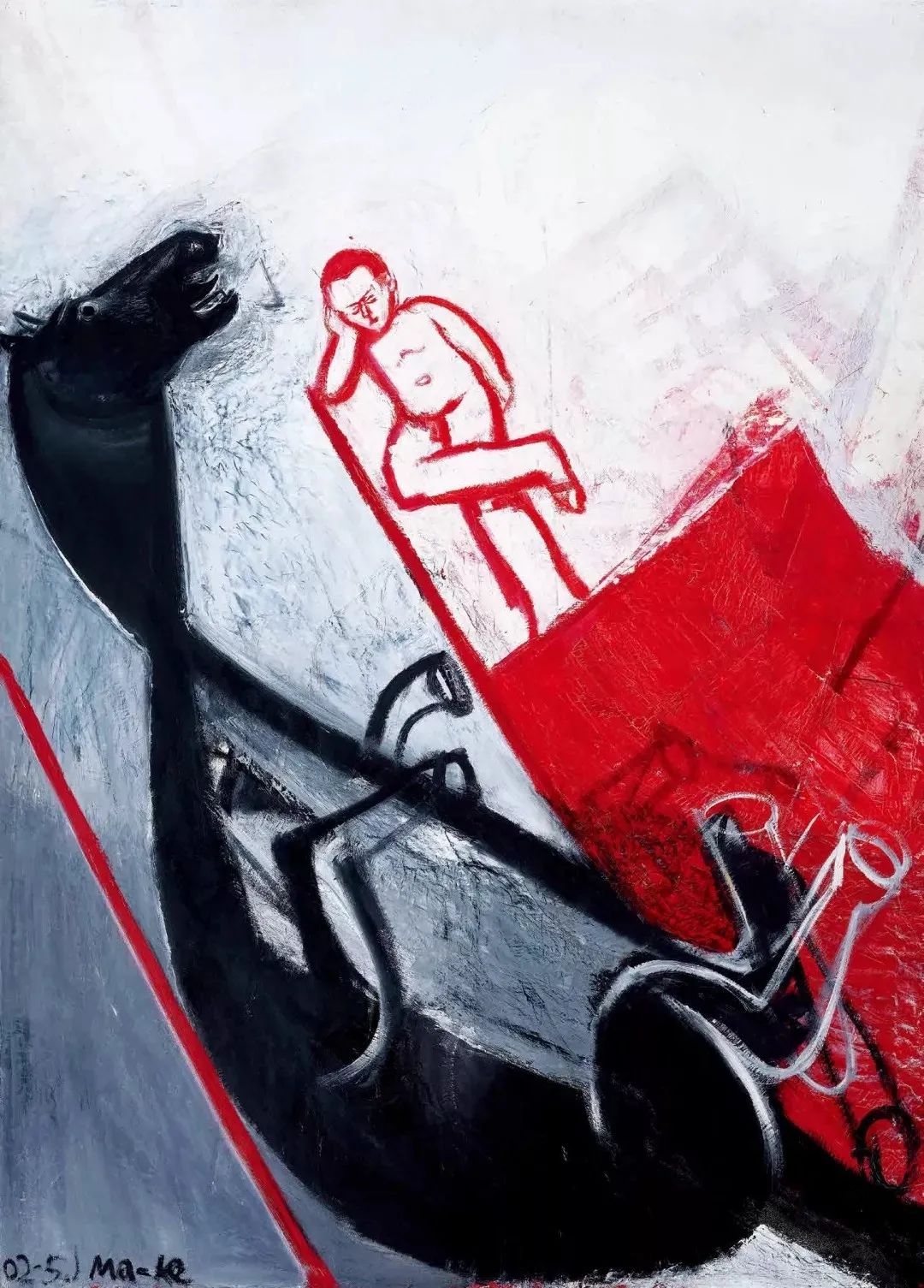 其中,马珂作品《等待之二》以132.25万元成交,为低估价的2.