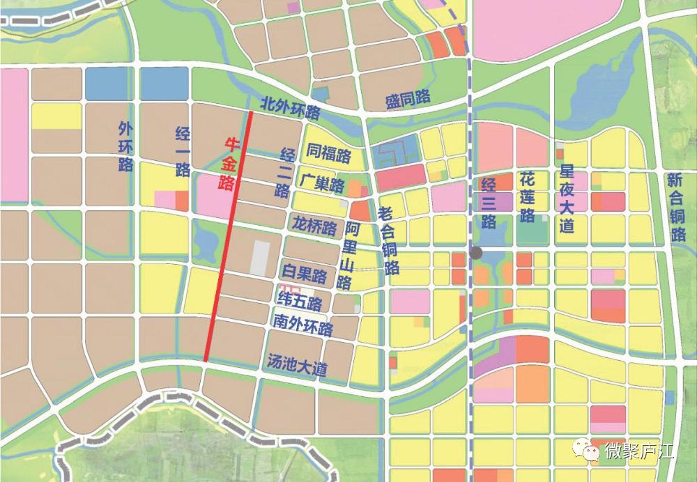 汤池大道)道路横断面方案公示图2021年11月30日庐江县自然资源和规划