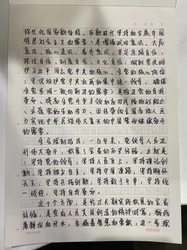 10张手写纸一份有温度的心得体会