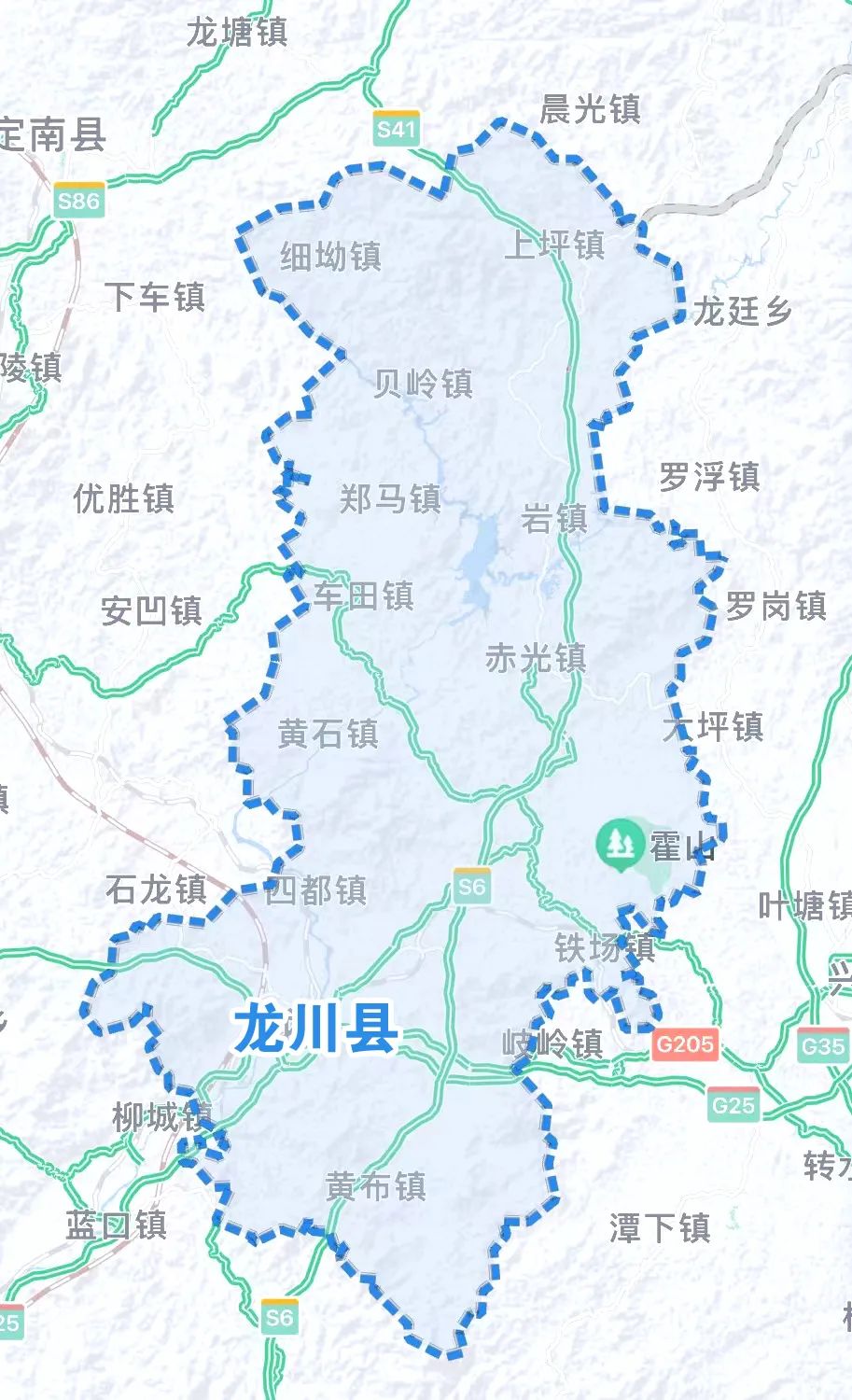 龙川景区地图图片