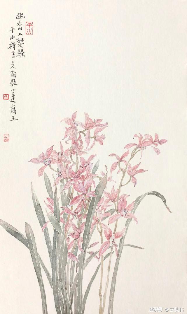 《兰花》高强·作品 纸本设色