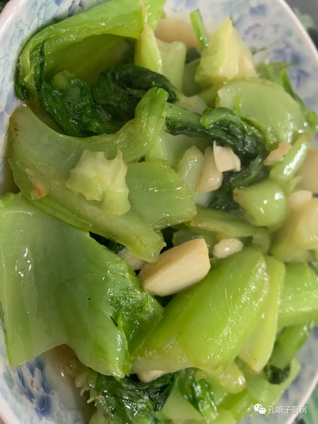 蒜末爆炒大芥菜孔娘子厨房