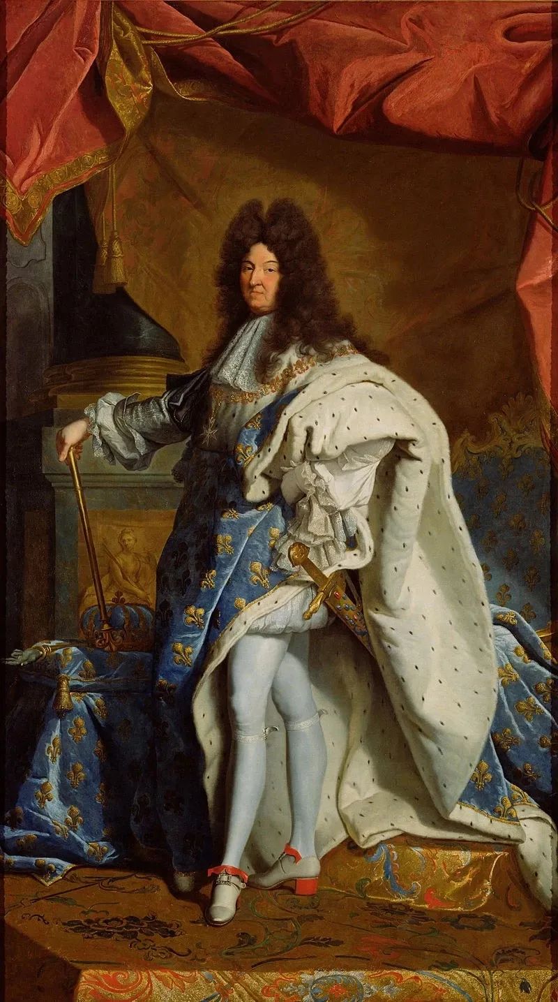 08头戴假发的路易十四,亚森特·里戈绘于1701年17世纪巴洛克时代
