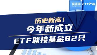 今年新成立ETF聯接基金82只，創歷史新高