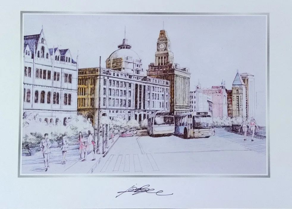 厉害杨浦这位钢笔画艺术家创作30米长上海滨江长卷