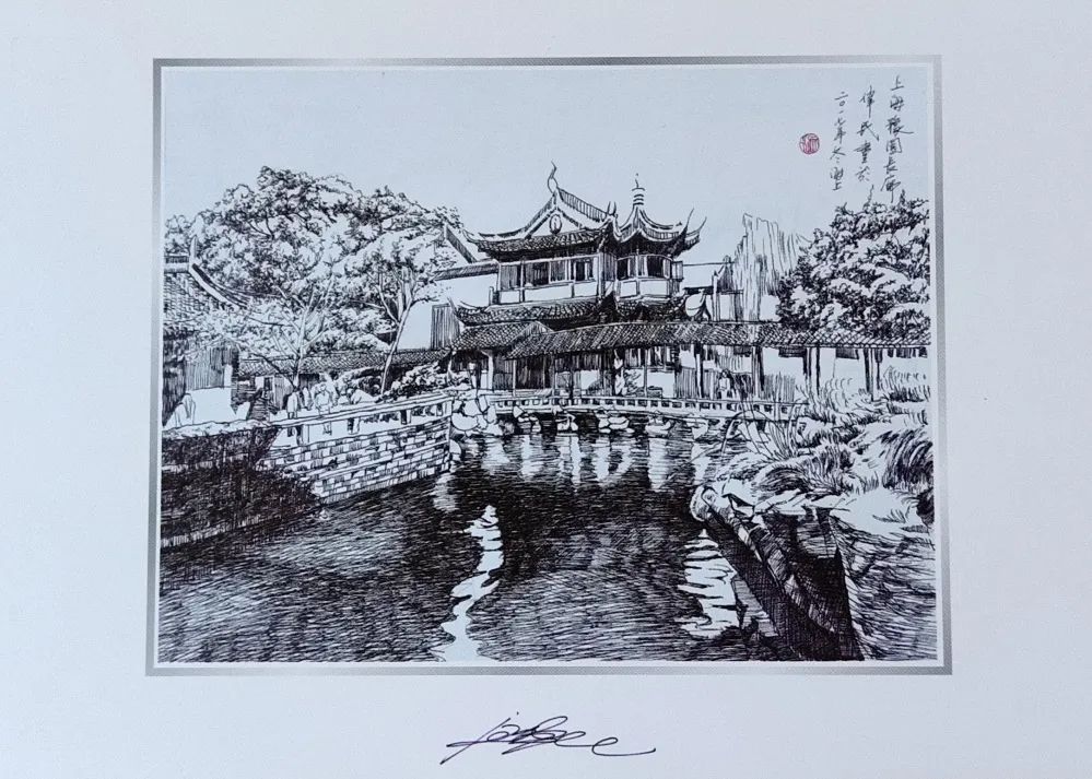 厉害杨浦这位钢笔画艺术家创作30米长上海滨江长卷