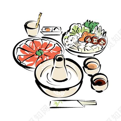 火锅食材 漫画图片