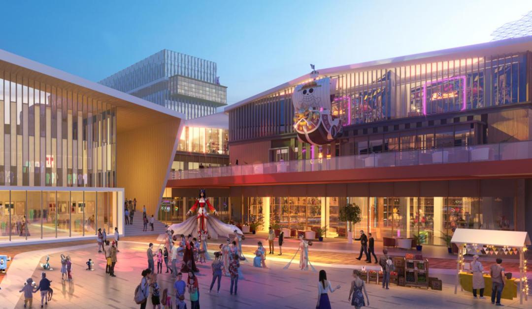 未来科幻不夜城效果图该项目建成后将为成都动漫产业构建全民美好