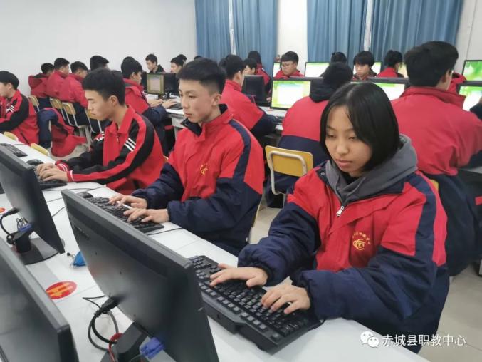 相约冬奥扛红旗当先锋赤城县职教中心河北对口高考计算机专业举行打字