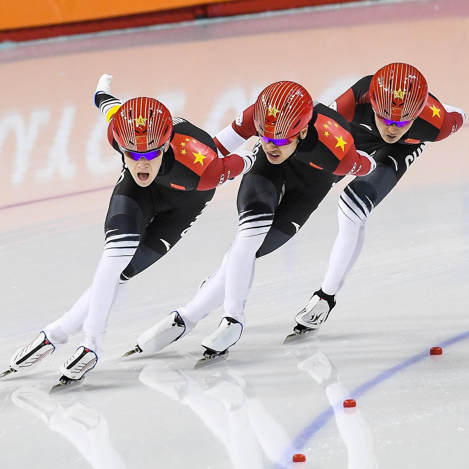 冬奥会速度滑冰中国图片