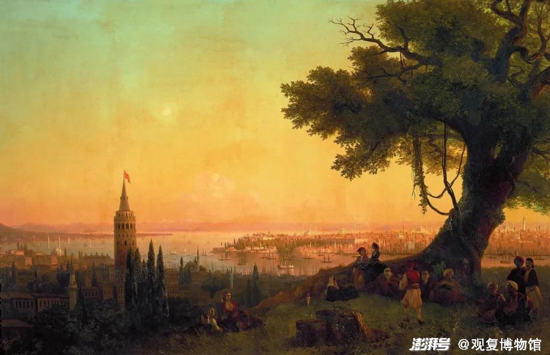 《君士坦丁堡之暮色》,1846年,布面油画,120 x 189 cm 俄罗斯圣彼得堡