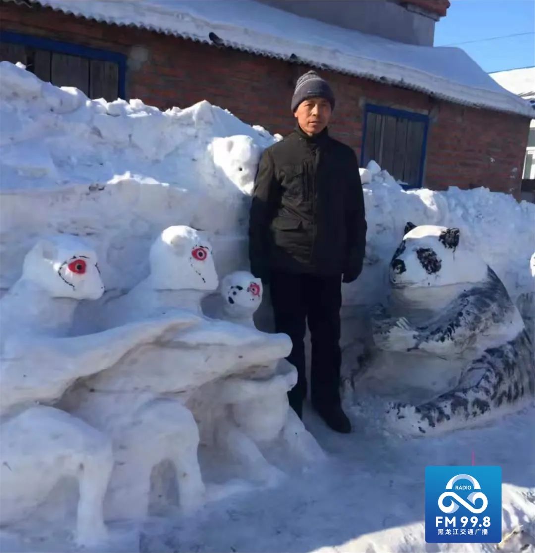 龙江雪国列车咱黑龙江大爷5天用雪堆出和谐号即日起这里免费开园