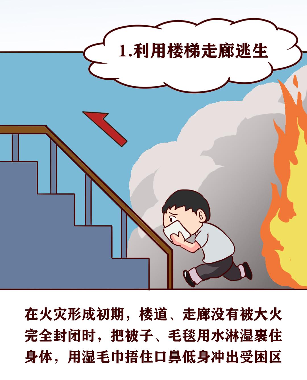 一图读懂家在高层遇火如何逃生