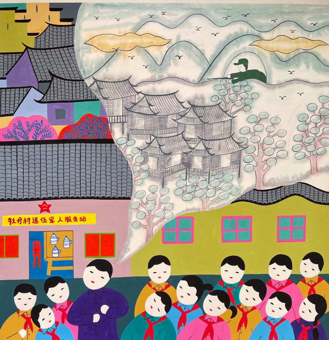 一幅幅双拥农民画一幕幕军民鱼水情