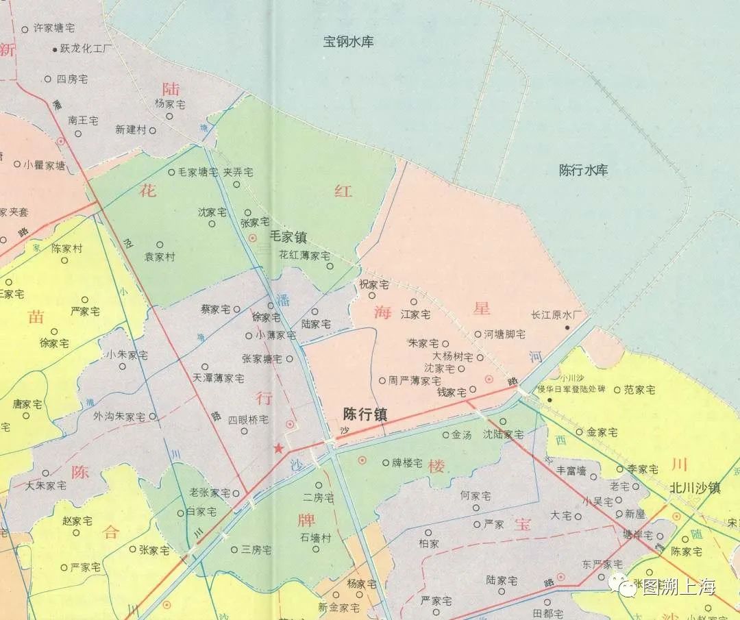 叙说地图图说宝山地名陈行