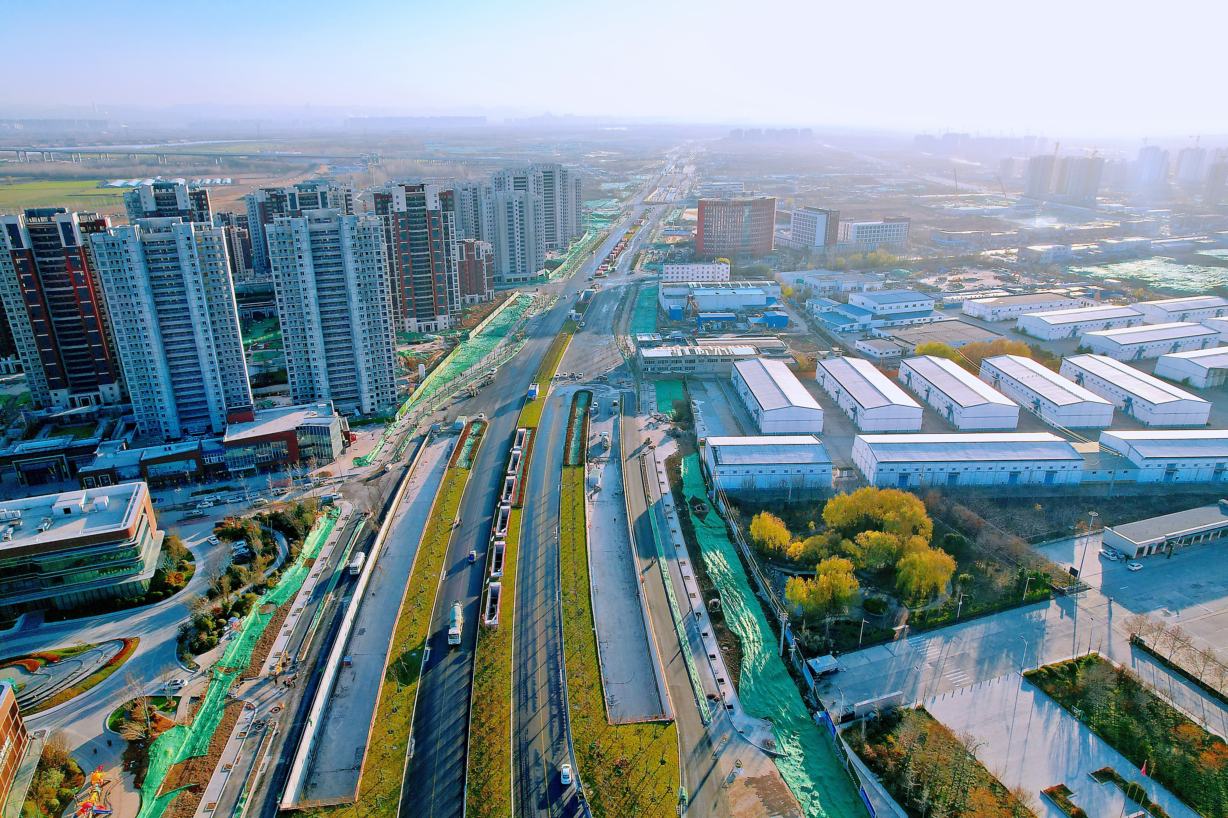 大河上下济南起步区璀璨明珠腾空而起