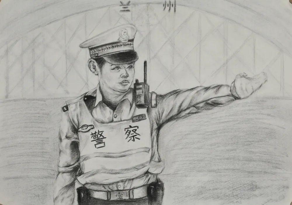 李强police day书画展作品02《向未来 再出发》——毛思程《忠诚警魂