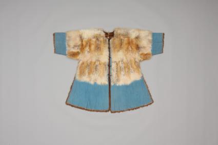 清康熙 貂欣面黄欣里皮长褂鹤氅,毡,貂鼠,狐狸毛,呢子,这些动物的毛皮