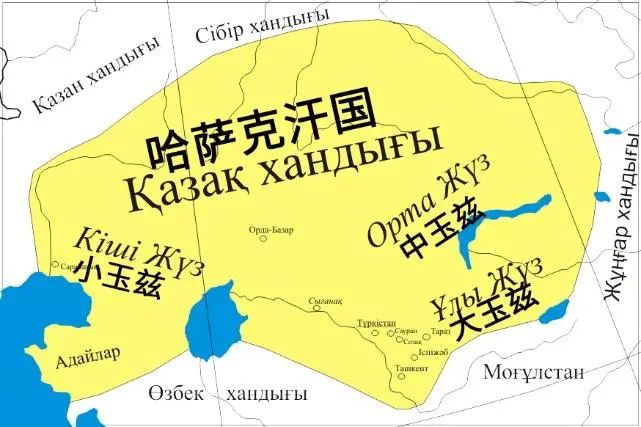 哈萨克斯坦地图边界图片