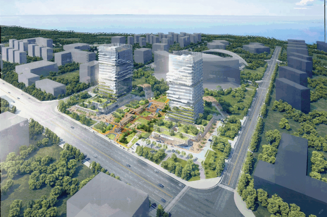 海南西部新地标洋浦国际航运大厦1号楼主体结构封顶