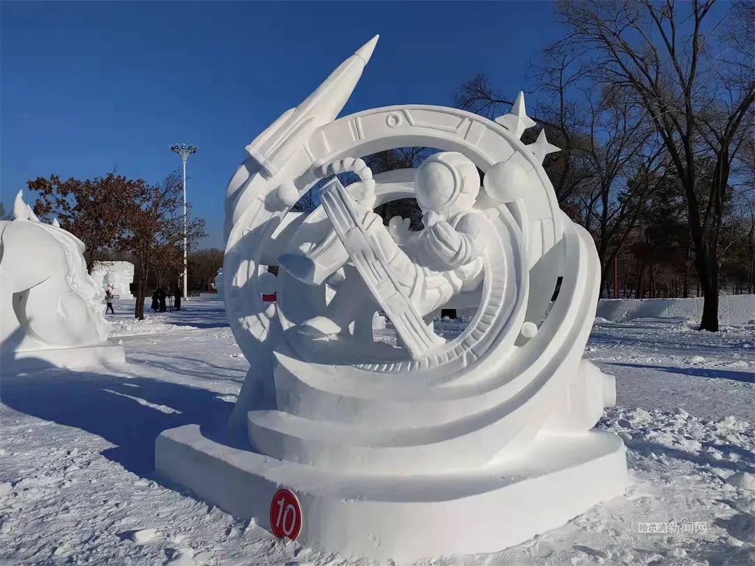 鴻雁飛到太陽島奪大獎全國雪雕賽在太陽島落幕