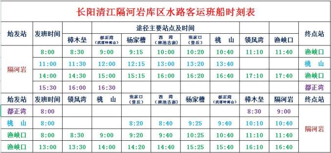 长阳最新客船班次信息