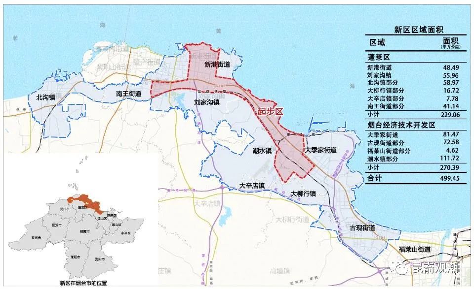 烟台黄渤海新区地图图片