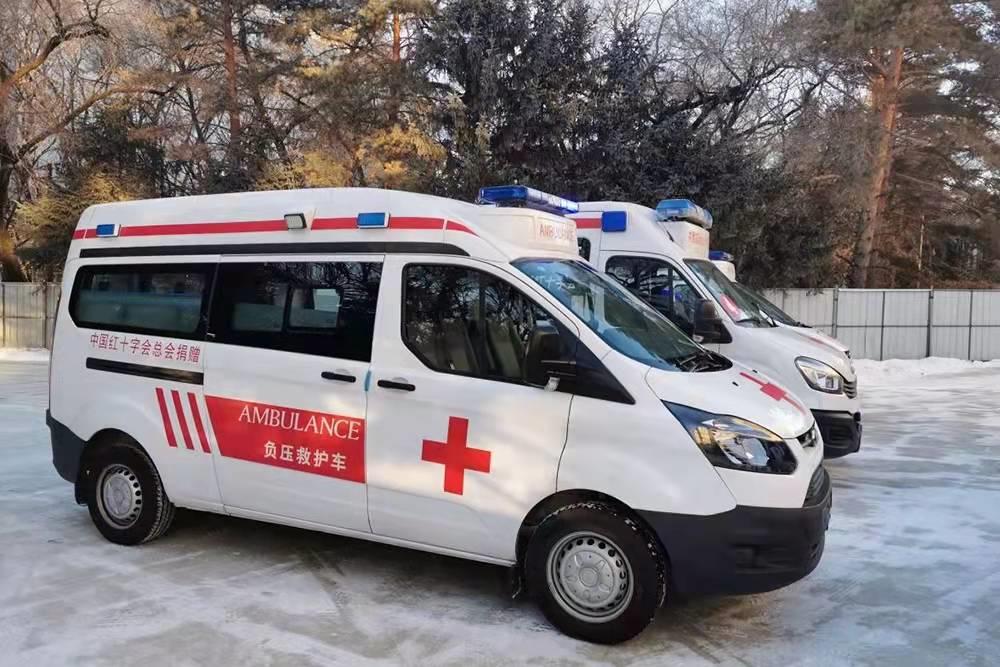 内蒙古呼伦贝尔市红十字会举行负压救护车接收仪式