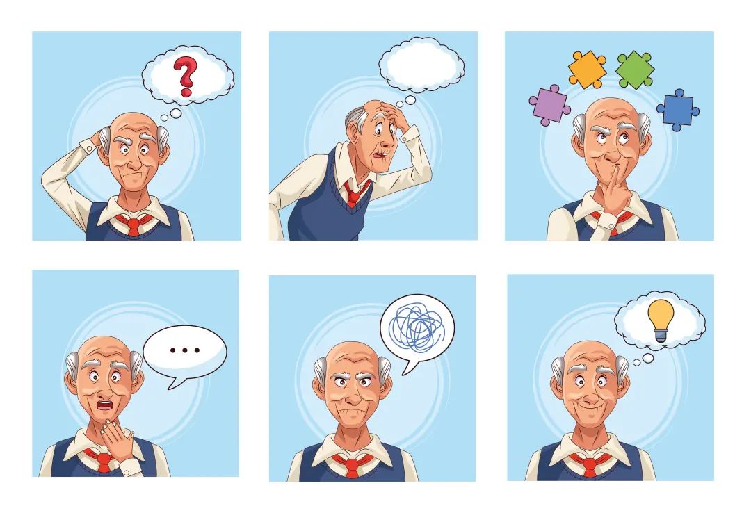 阿尔茨海默症卡通图片图片