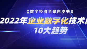 2022年企業數字化技術應用10大趨勢發布