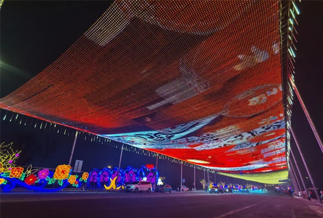 震撼东胜网红天幕昨夜开启