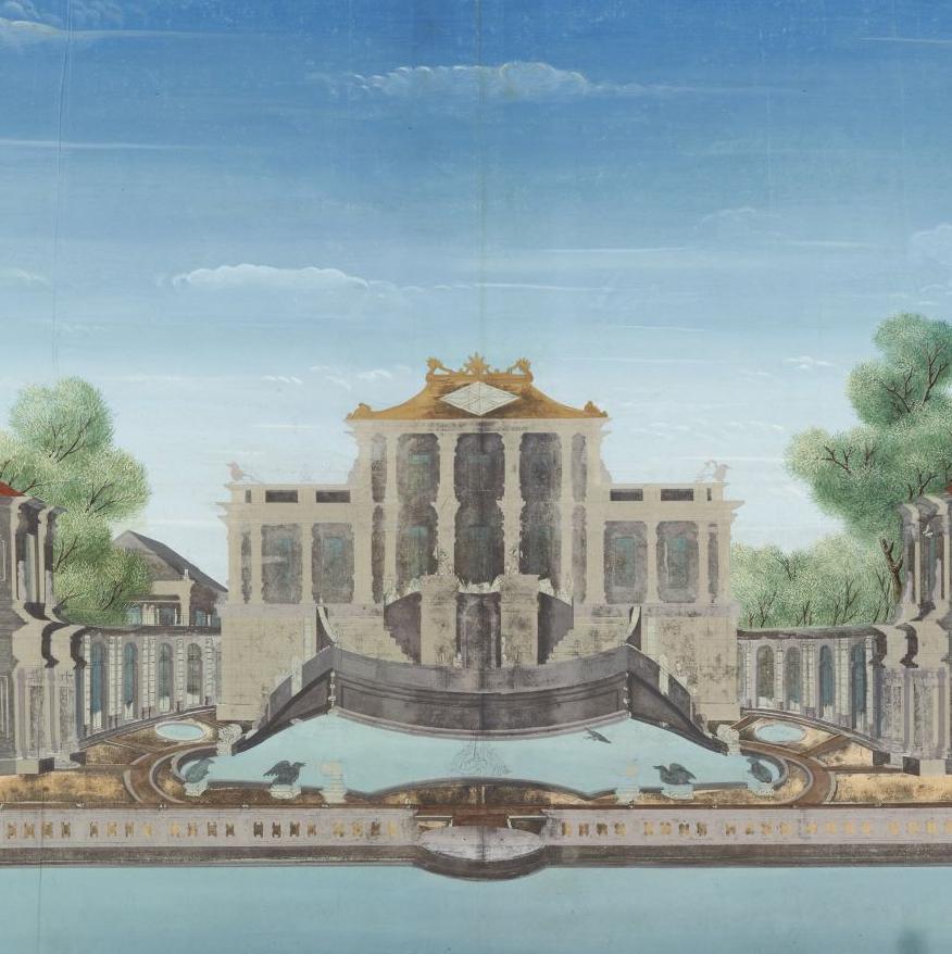 读画赏析西洋楼透视图铜版画