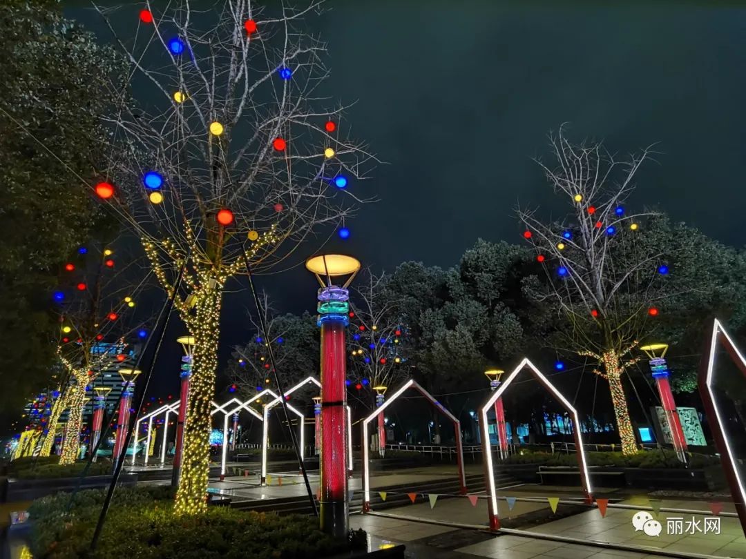 丽水开启靓丽夜景宛如星辰大海