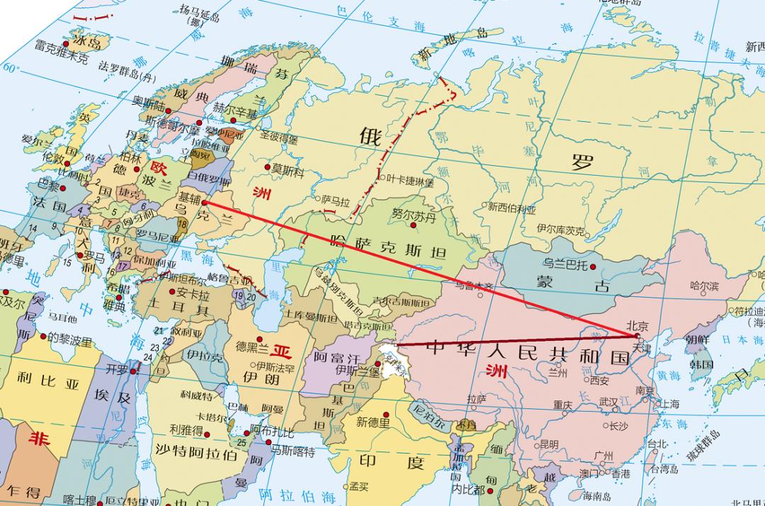 乌克兰距离中国多远图片