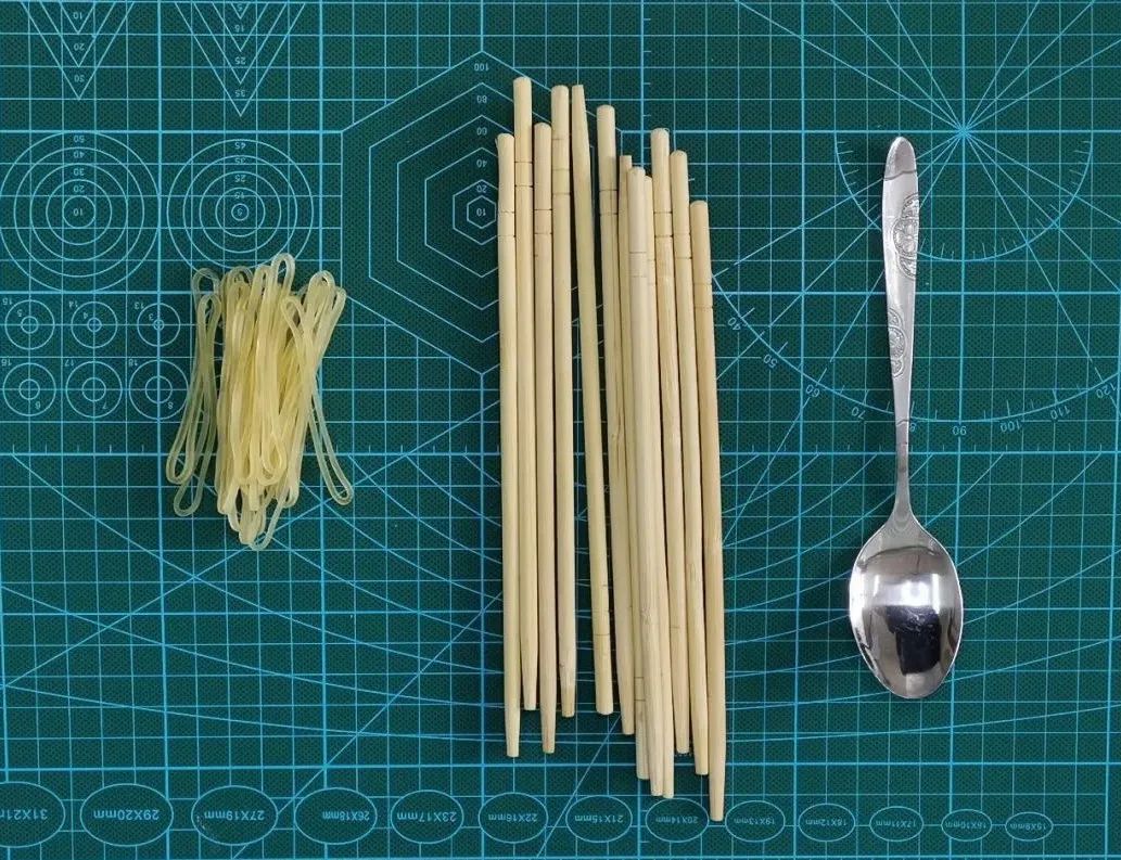筷子重力式投石机制作图片