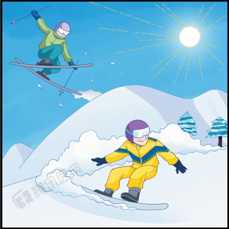 滑雪运动员漫画图片图片