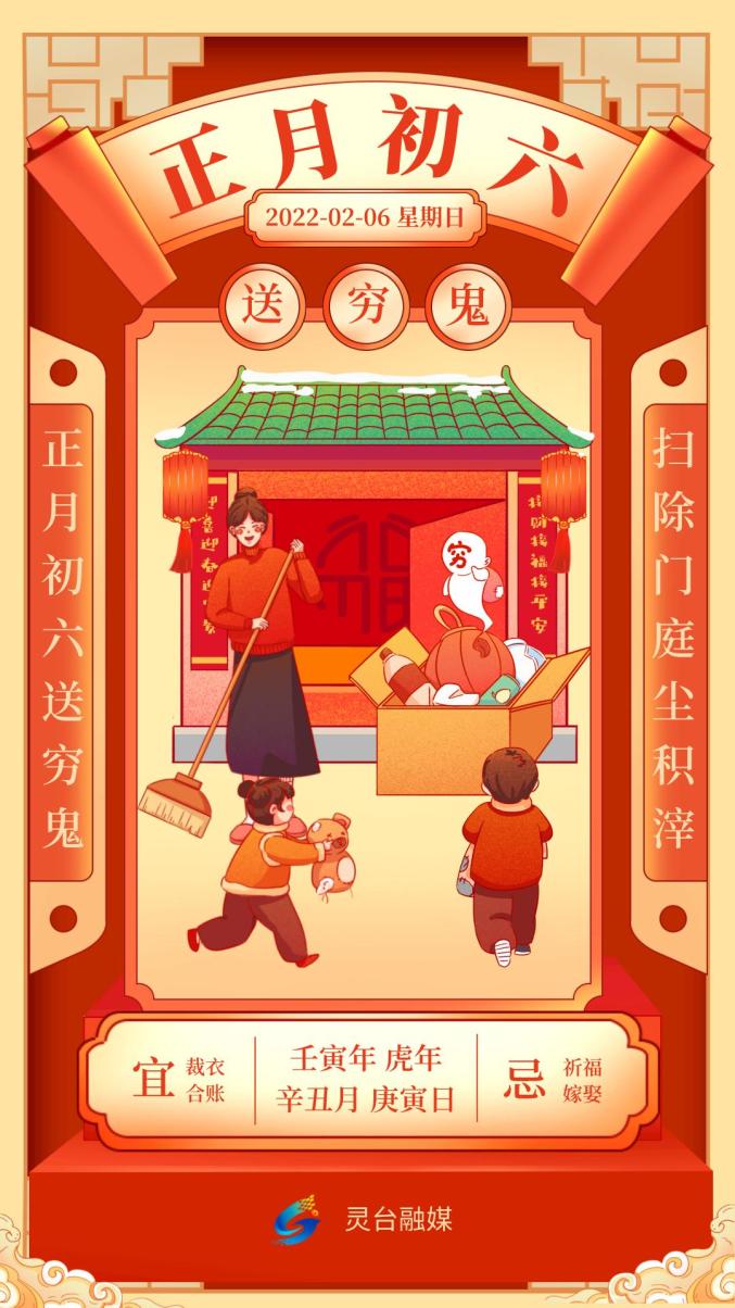 话年俗系列海报丨正月初六