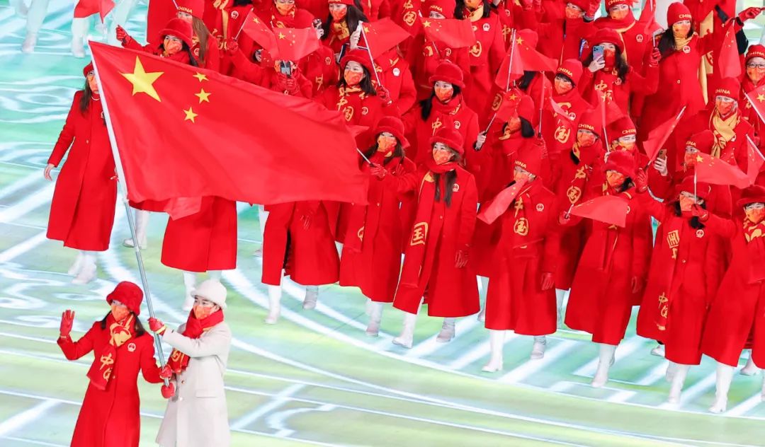 北京冬奥运动员入场图片
