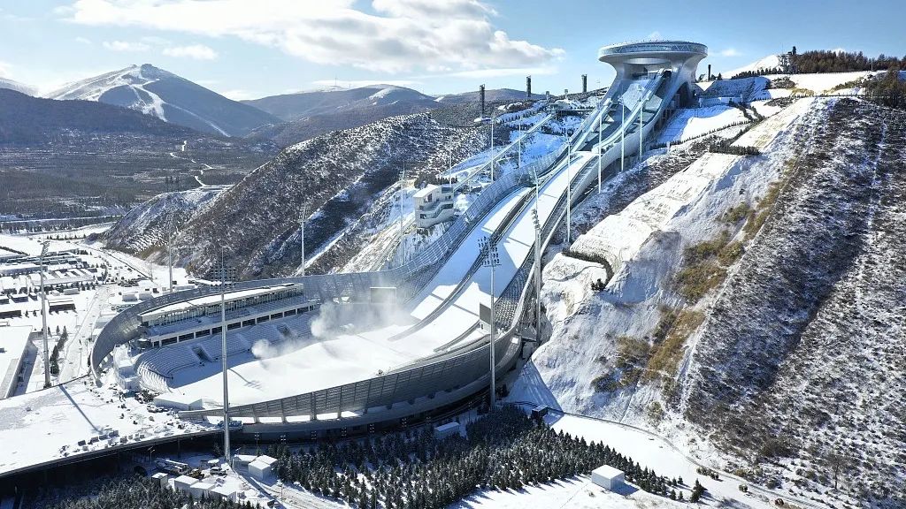 冬奥会滑雪跑道图片