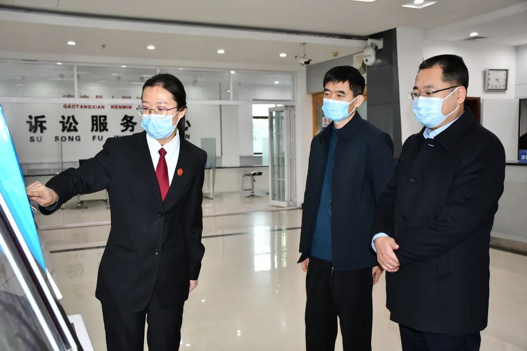 高唐县委常委政法委书记姜建国到法院调研指导工作